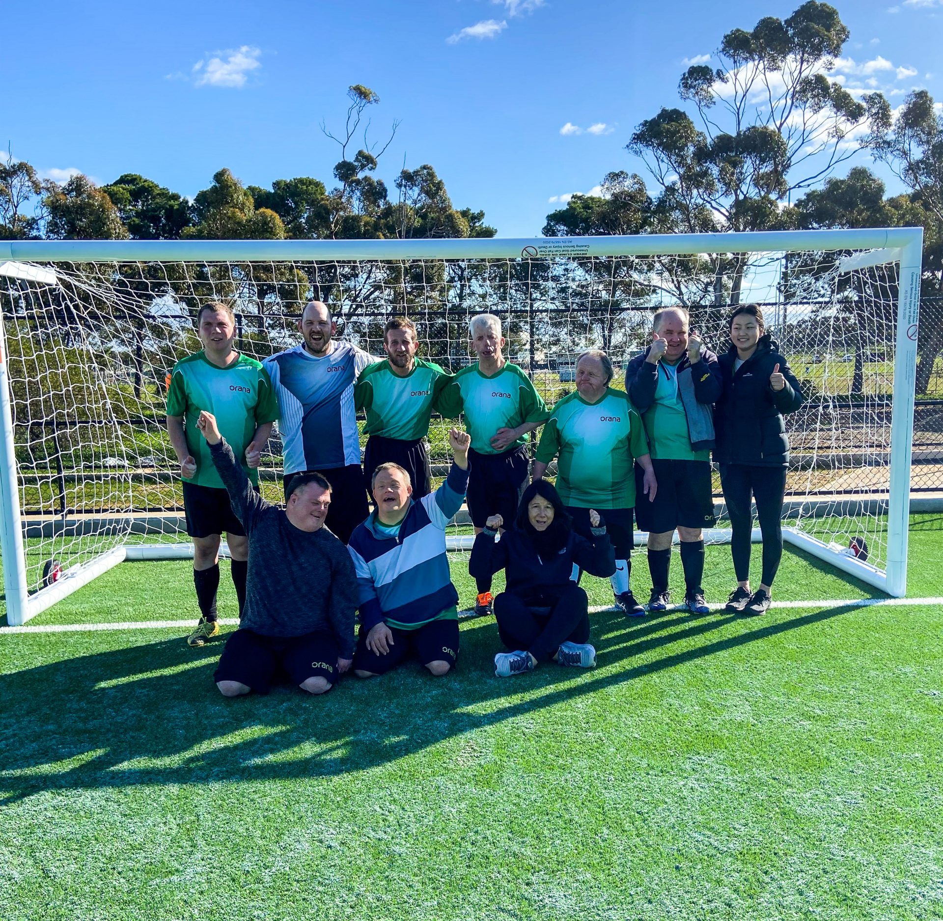 Kicking goals at soccer Orana